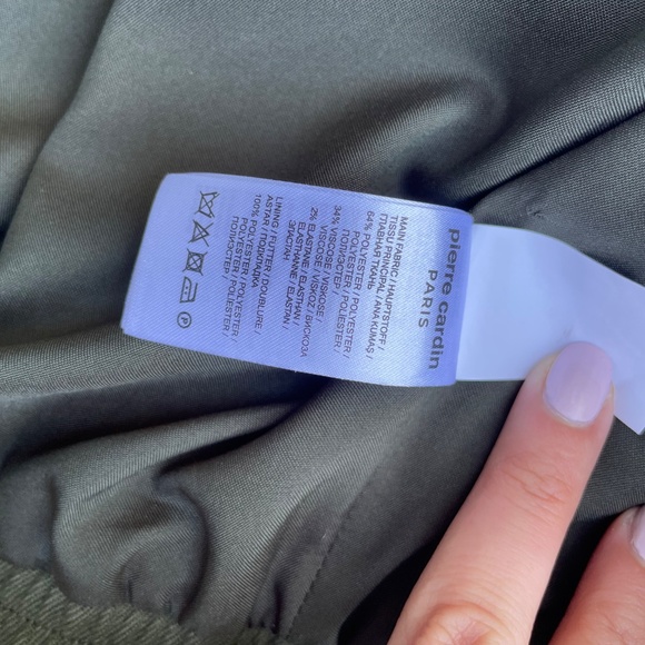 Pierre Cardin Military Green Crop Jacket NWOT - Picture 2 of 7